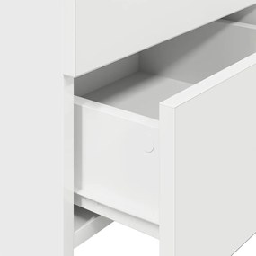 Mesa de cabeceira com 2 gavetas 40x36,5x62 cm branco