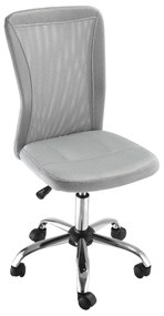 Cadeira de Escritório de Malha Giratória sem Apoio para os Braços com Altura Ajustável Carga 43x58x90-100 cm Cinza