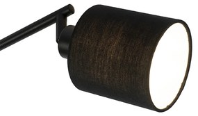 Candeeiro de tecto moderno preto 89,5cm ajustável 4 luzes - HETTA Moderno