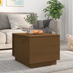 Mesa de centro 40x50x35 cm madeira de pinho maciça castanho-mel