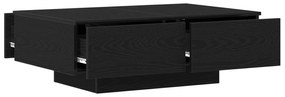 Mesa de Centro vidaXL em Madeira de Carvalho Preto 90x60x31 cm