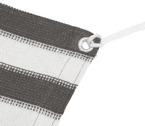 Tapete de campismo para tenda 250x300 cm antracite e branco