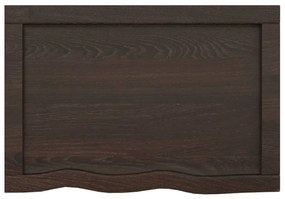 Bancada p/ WC 60x40x(2-4)cm madeira tratada maciça castanho