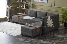 Sofá-cama de canto Fly – Antracite – 210 x 280 cm