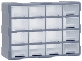 Caixa organizadora com 16 gavetas médias 52x16x37 cm