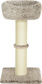 PawHut Arranhador para gatos, 87 cm, torre para gatos com poste de arranhões grosso, cama em pelúcia, para interior, suporta até 6 kg, Castanho | Aosom Portugal