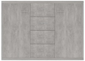 Aparador 88x30x65 cm contraplacado cinzento cimento
