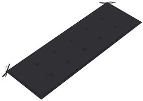 Banco Batávia c/ almofadão antracite 150 cm madeira de teca maciça