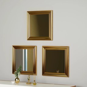 Conjunto de Espelhos Otto – Dourado – 40 x 40 x 3 cm (3 Peças)