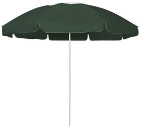 Guarda-sol de praia 240 cm verde