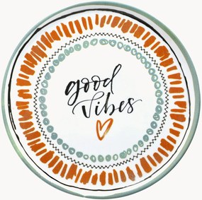 Pratos de pizza em porcelana Good Vibes, conjunto de 6