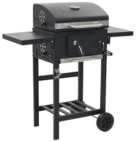 Forno para pizza e churrasqueira de exterior 3-em-1 preto