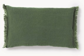 Capa de almofada em linho com franjas Luana