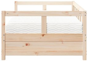 Sofá-cama com colchão 90x190 cm madeira de pinho maciça