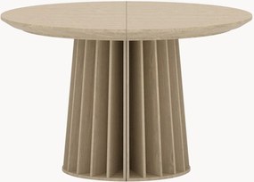 Mesa de jantar redonda extensível com efeito de madeira Dope, Ø 120-210 cm