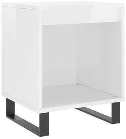 Mesa de cabeceira 2 pcs derivados de madeira branco brilhante
