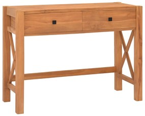 vidaXL Secretária com 2 gavetas 100x40x75 cm madeira de teca