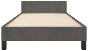 Estrutura de cama sem colchão 80x200 cm veludo cinzento-escuro