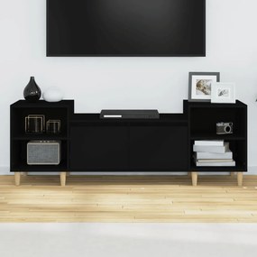 Móvel de TV 160x35x55 cm derivados de madeira preto