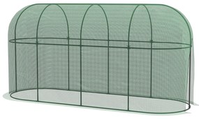 Outsunny Estufa de Jardim Estufa para Plantas Estufa de Exterior com Porta com Fecho de Correr e Estrutura de Aço 300x100x150 cm Verde