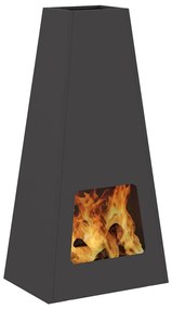 Fogo de Vila XL Preto 50x35x100 cm Aço