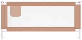 Barra segur. p/ cama infantil tecido 200x25cm cinza-acastanhado