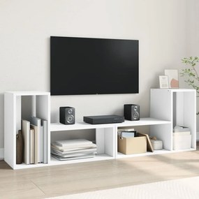Móveis de TV 2 pcs 75x30x50 cm derivados de madeira branco