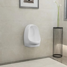 Urinol de parede com válvula de descarga cerâmica branco