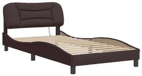 Estrutura de cama com LED sem colchão 100x200 cm tecido