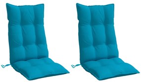 Almofadões cadeira encosto alto 2 pcs tecido oxford azul-claro