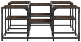 Mesa de centro 91x91x40 cm derivados madeira carvalho castanho