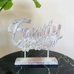 Placa Family | Flowers | 25x5x21CM