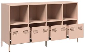 Aparador 135x39x73,5 cm aço laminado a frio rosa