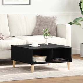 vidaXL Mesa de centro Carvalho preto 60 x 60 x 30 cm