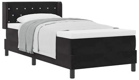 Cama Box Spring com Colchão vidaXL Preto 90x190 cm Veludo