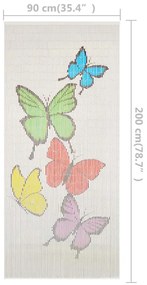 Cortina mosquiteira em bambu 90x200 cm