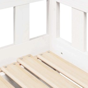 Sofá-cama com gavetão e gavetas sem colchão 90x200 cm branco