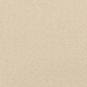 Cadeiras de jantar 2 pcs tecido cor creme