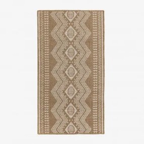 Alfombra Retangular De Exterior Em Polipropileno Ariane Beige De Amêndoa & 150 X 80 Cm - Sklum