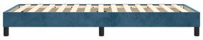 Estrutura de cama sem colchão 80x200 cm veludo azul-escuro