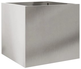 Vaso/floreira 32x30x29 cm aço inoxidável prateado