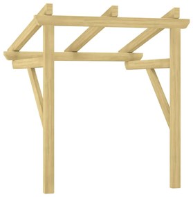 Toldo de porta 100x100x80 cm pinho maciço impregnado