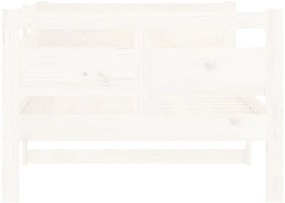 Sofá-cama 90x190 cm madeira de pinho maciça branco