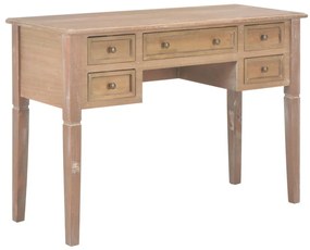 vidaXL Secretária castanho 109,5x45x77,5 cm madeira