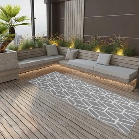 Tapete de exterior 80x250 cm ARAKIL PP cinzento