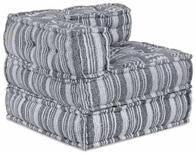 Pufe Modular em Cinza, 70x70x54 Tecido