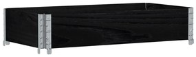 Colar para paletes 100x50 cm madeira de pinho maciça preto