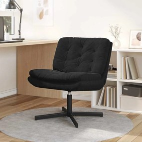 vidaXL Cadeira Relaxante Giratória Preto 63 x 75 x 76 cm Veludo
