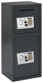 vidaXL Cofre Electrónico Digital Cinza Escuro 35x31x80 cm Aço