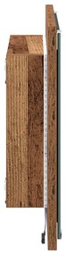 Espelho de Casa de Banho LED Madeira Velha 40x8.5x37 cm Madeira de Eng